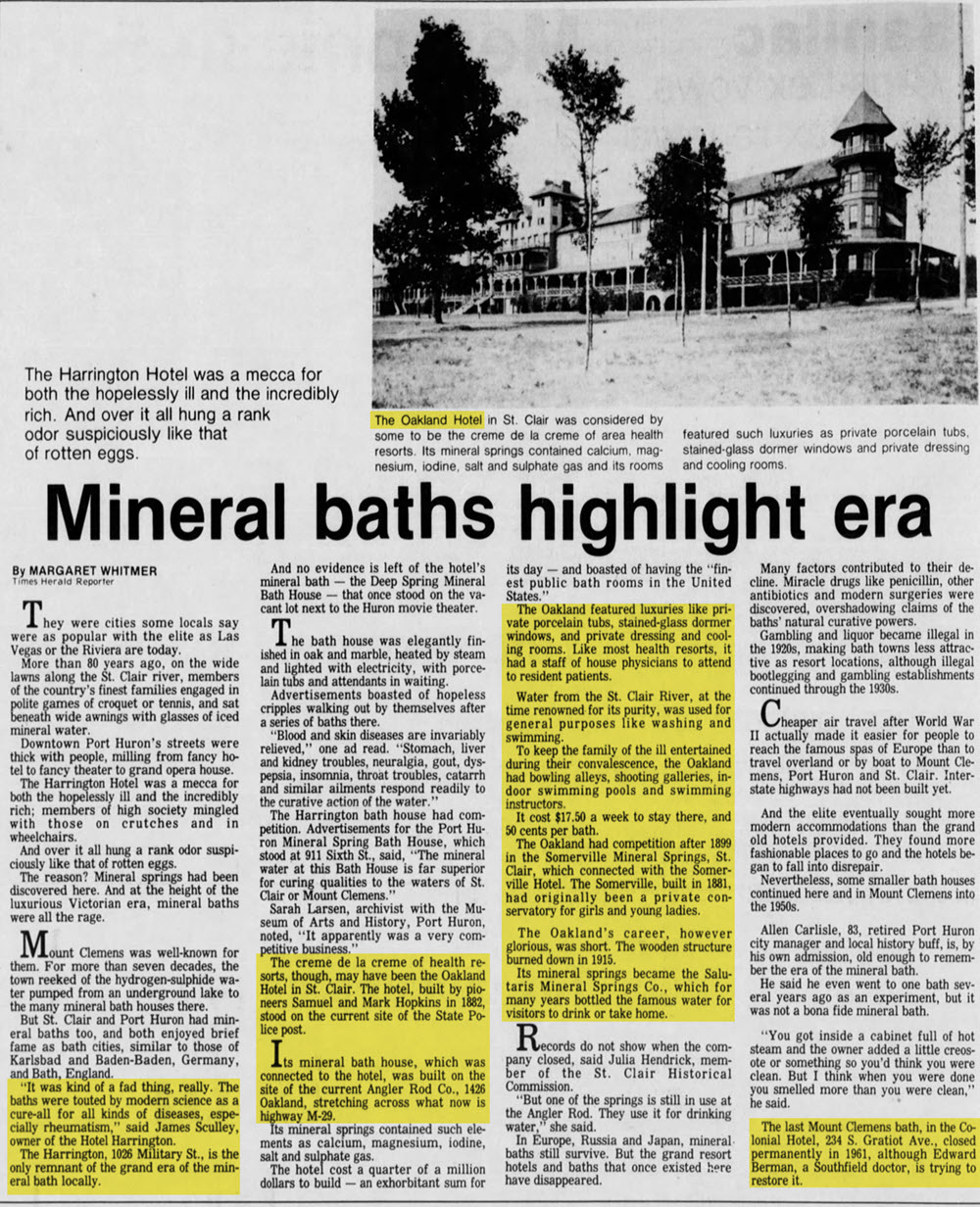 Oakland Hotel - June 14 1983 Article
